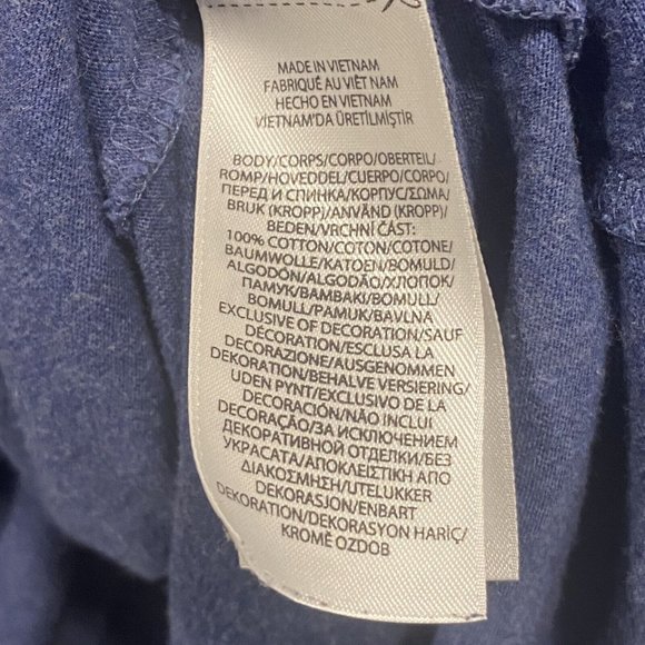 POLO RALPH LAUREN Men's Short Sleeve Solid BLUE Crew Neck T-Shirt Logo LARGE - Picture 4 of 5